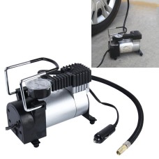 Air Compressor with Pressure Gauge And Three Nozzle Adapters, Portable Metal Cylinder Tire Inflator Compressor for Cars Vans Air Mattress Balls 150 PSI 35L/min, Voltage DC 12V, Amperage Draw 14A