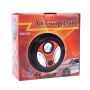 12V 10A Tire Shape Air Pump with Gauge and Three Nozzle Adapters Tire Inflator Compressor for Cars Vans Air Mattress Balls 250 PSI 25L/min