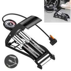 0903E Car / Motorcycle / Bicycle Portable High Pressure Double Pipe Inflatable Cylinder Pedal Air Pump