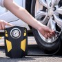 Car 12V Portable Inflatable Cylinder Pedal Pointer Air Pump with Light & Tool Box