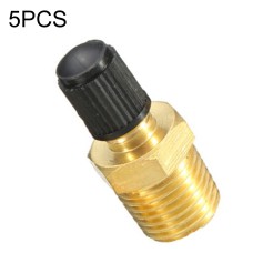 5PCS 1/4 NPT Threaded Nozzles Solid Nickel-Plated Brass Fuel Tank Filling Valve For Air Compressor