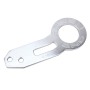 Benen Aluminum Alloy Rear Tow Towing Hook Trailer Ring for Universal Car Auto with Two Screw Holes(Silver)