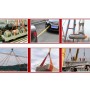 5m x 5cm 8 Tons Towing 2 Tons Lifting High Strength Heavy Duty Vehicle Lifting Towing Pull Strap Rope, Random Color Delivery