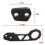 Aluminum Alloy Rear Tow Towing Hook Trailer Ring for Universal Car Auto with 2 x Screw Holes(Black)