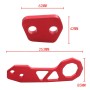 Aluminum Alloy Rear Tow Towing Hook Trailer Ring for Universal Car Auto with 2 x Screw Holes(Red)