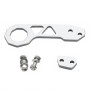 Aluminum Alloy Rear Tow Towing Hook Trailer Ring for Universal Car Auto with 2 x Screw Holes(Silver)