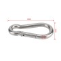 RV Trailer Spring Safety Rope Breakaway Cable, Safety Buckle Size:M10 x 100mm(Silver)