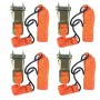 4pcs 15 -дюймовый натяник Ratchet Strate Car Ratchet Ratchet Tensioner (Orange)