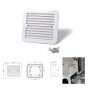 12V White Air Vent with Fan RV Trailer Caravan Gale Side Air Ventilation(White)