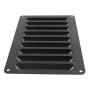 A6785 214x149mm Black Rectangle Louvered Ventilation Plastic Venting Panel Cover