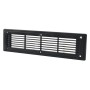 A6792 300x80mm Black Straight Louvered Ventilation Plastic Venting Panel Cover