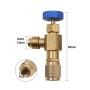 Air Conditioner Fluoridation Safety Valve Refrigerant Filling Connector(Side R410 Bottom R22)