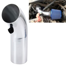 Universal  Air Intake Pipe Super Power Flow Air Intakes Short Cold Racing Aluminium Air Intake Pipe Hose with Cone Filter Kit System (Silver)