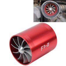 F1-Z CAR NENSANLEANSION Universal Supercherger Dual Double Turbine Air Впускной впускной впускной набор Saver Saver Turbo Turboing Charge Комплект (красный)