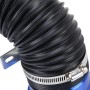 Car Auto Universal Tube Air Filter Adjustable Cold Air Injection Intake System Pipe Without Air Filter(Blue)