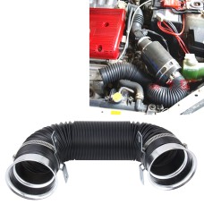 Car Auto Universal Tube Air Filter Adjustable Cold Air Injection Intake System Pipe Without Air Filter(Color:Silver )