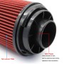 XH-UN072 Car Universal Modified High Flow Mushroom Head Style Air Filter(Red)