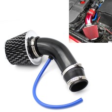 Universal Car Cold Air Intake Kit Modified Aluminum Tube 76mm / 3inch Mushroom Head Style Air Filter(Black Carbon)