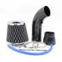 Universal Car Cold Air Intake Kit Modified Aluminum Tube 76mm / 3inch Mushroom Head Style Air Filter(Black Carbon)