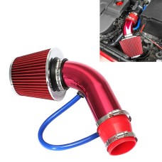 Universal Car Cold Air Intake Kit Modified Aluminum Tube 76mm / 3inch Mushroom Head Style Air Filter(Red)