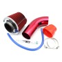 Universal Car Cold Air Intake Kit Modified Aluminum Tube 76mm / 3inch Mushroom Head Style Air Filter(Red)