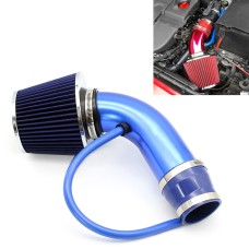 Universal Car Cold Air Intake Kit Modified Aluminum Tube 76mm / 3inch Mushroom Head Style Air Filter(Blue)