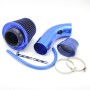 Universal Car Cold Air Intake Kit Modified Aluminum Tube 76mm / 3inch Mushroom Head Style Air Filter(All Blue)