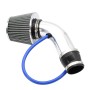 Universal Car Cold Air Intake Kit Modified Aluminum Tube 76mm / 3inch Mushroom Head Style Air Filter(Silver)