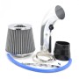 Universal Car Cold Air Intake Kit Modified Aluminum Tube 76mm / 3inch Mushroom Head Style Air Filter(Silver)