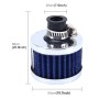 MZ 50mm Universal Mushroom Head Style Air Filter for Car(Blue)