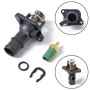 Car Coolant Thermostat Set Thermostat Housing Cover + Coolant Water Temperature Sensor 06A121114 059919501A for Audi / Volkswagen