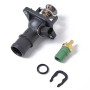 Car Coolant Thermostat Set Thermostat Housing Cover + Coolant Water Temperature Sensor 06A121114 059919501A for Audi / Volkswagen