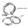 2 inch Car Turbo Exhaust Downpipe V-Band Clamp Stainless Steel 304 Flange Clamp