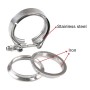 3.5 inch Car Turbo Exhaust Downpipe V-Band Clamp Stainless Steel 304 Flange Clamp