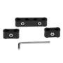 3 PCS Aluminum Engine Spark Plug Wire Separator Divider Organizer Clamp Kit (Black)