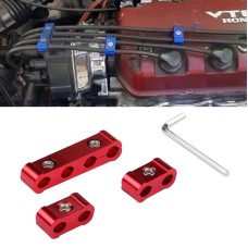 3 PCS Aluminum Engine Spark Plug Wire Separator Divider Organizer Clamp Kit (Red)