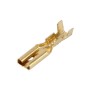 100 PCS 2.8mm Speaker Cable Spade Plug Connector Gold Plated Copper Speaker Cable Terminal