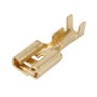 100 PCS 6.3mm Cable Spade Plug Connector Gold Plated Copper Cable Terminal DIY Terminal Connectors