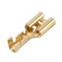 100 PCS 6.3mm Cable Spade Plug Connector Gold Plated Copper Cable Terminal DIY Terminal Connectors