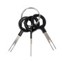 3 PCS Auto Car Rubberized Plug Circuit Board Wire Harness Terminal Extraction Pick Connector Crimp Pin Back Needle Remove Tool (Black)