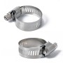 58 PCS Stainless Steel Adjustable Worm Gear Hose Clamp Fuel Line Clip with Screwdriver, Diameter Range: 6-38mm