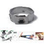 100 PCS Adjustable Single Ear Plus Stainless Steel Hydraulic Hose Clamps O-Clips Pipe Fuel Air, Inside Diameter Range: 5.3-15.3mm