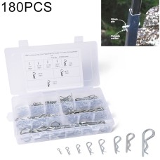 180 PCS Heavy Duty Zinc Plated Cotter R Tractor Clip Pin for Car / Boat / Garages