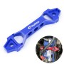 Universal Car Short Arch Stainless Steel Battery Tie Down Clamp Bracket, Size: 18.2 x 4.5 x 2cm (Blue)