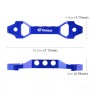 Universal Car Short Arch Stainless Steel Battery Tie Down Clamp Bracket, Size: 18.2 x 4.5 x 2cm (Blue)