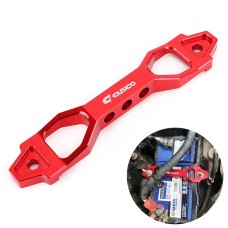 Universal Car Long Arch Stainless Steel Battery Tie Down Clamp Bracket, Size: 23.3 x 4.5 x 2cm(Red)