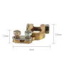 2 PCS Brass Positive and Negative Car Battery Connectors Terminals Clamps Clips, Inner Diameter: 1.2cm