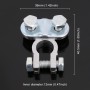 2 PCS Positive and Negative Car U Shape Metal Battery Connectors Terminals Clamps Clips, S Size, Inner Diameter: 12mm