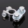 2 PCS Positive and Negative Car U Shape Metal Battery Connectors Terminals Clamps Clips, S Size, Inner Diameter: 12mm