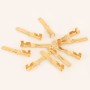 100 PCS 2.8mm Terminal Male Speaker Cable Spade Plug Connector Gold Plated Copper Speaker Cable